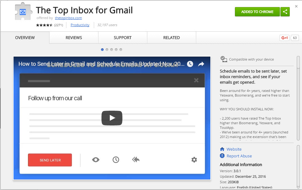 The Top Inbox for Gmail